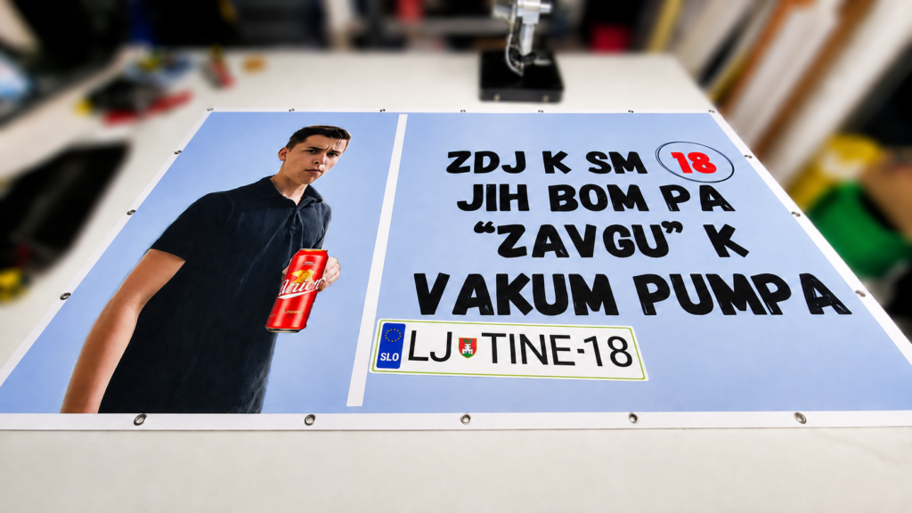 Personaliziran transparent za 18. rojstni dan